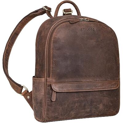 STILORD "Erika Rucksack Damen Klein Ecthleder Ledertasche Vintage Daypack Kleiner Cityrucksack Backpack Tagesrucksack Kleiner Handgepäck Rucksack Weiches Leder Farbe:veleta braun STILORD "Erika Rucksack Damen Klein Ecthleder Ledertasche Vintage Daypack Kleiner Cityrucksack Backpack Tagesrucksack Kleiner Handgepäck Rucksack Weiches Leder Farbe:veleta braun
