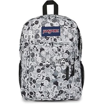 JANSPORT Big Day Pack Rucksack — Großer Laptop-Rucksack mit Zwei Fächern und ergonomischen Gurten, 34 L -Kapazität, 43.5 x 32.5 x 19 cm — Doodle Dots JANSPORT Big Day Pack Rucksack — Großer Laptop-Rucksack mit Zwei Fächern und ergonomischen Gurten, 34 L -Kapazität, 43.5 x 32.5 x 19 cm — Doodle Dots