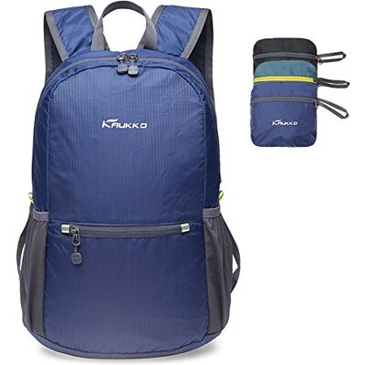 KAUKKO Wasserdicht Faltbarer Rucksack für Damen & Herren 18L Ultra Leicht Tagesrucksack für den Alltag Wanderrucksack Sportrucksack KAUKKO Wasserdicht Faltbarer Rucksack für Damen & Herren 18L Ultra Leicht Tagesrucksack für den Alltag Wanderrucksack Sportrucksack