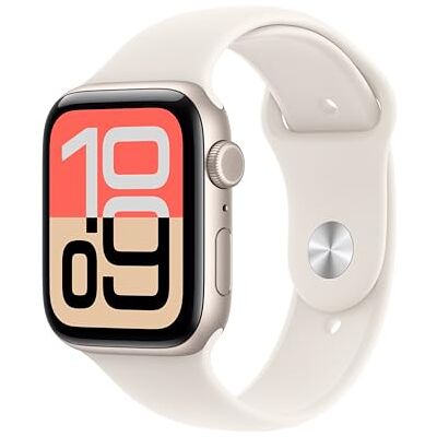 Apple Watch SE 3 GPS + Cellular 44 mm Smartwatch mit Aluminiumgehäuse in Polarstern und Sportarmband in Polarstern (S/M) Fitness‑ und Schlaftracker, Herzfrequenzmesser, Always-On Display, Wasserschutz Apple Watch SE 3 GPS + Cellular 44 mm Smartwatch mit Aluminiumgehäuse in Polarstern und Sportarmband in Polarstern (S/M) Fitness‑ und Schlaftracker, Herzfrequenzmesser, Always-On Display, Wasserschutz