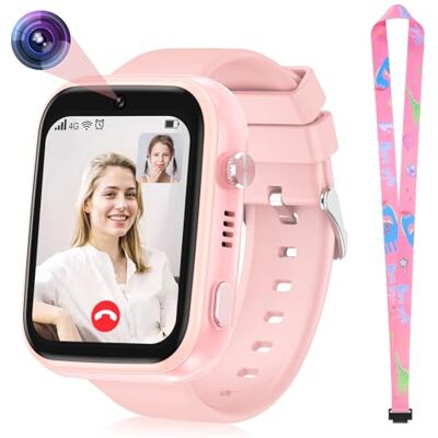 OKYUK Smartwatch Kinder 4G mit GPS-Tracker, Zwei-Wege-Anrufe, SOS, Smartwatch mit mehrere Desktop-Stile zur Auswahl für 6–12 Jungen und Mädchen (Rosa) OKYUK Smartwatch Kinder 4G mit GPS-Tracker, Zwei-Wege-Anrufe, SOS, Smartwatch mit mehrere Desktop-Stile zur Auswahl für 6–12 Jungen und Mädchen (Rosa)