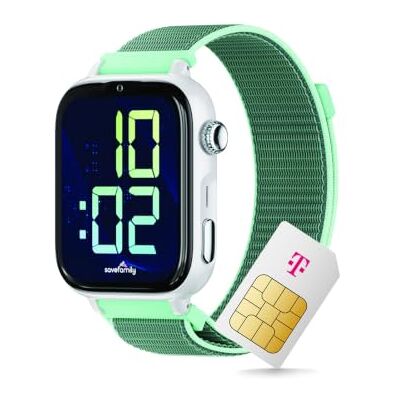 Deutsche Telekom SaveFamily SaveWatch 2 Kinder-Smartwatch – Ocean, Weiß mit Textilarmband Deutsche Telekom SaveFamily SaveWatch 2 Kinder-Smartwatch – Ocean, Weiß mit Textilarmband