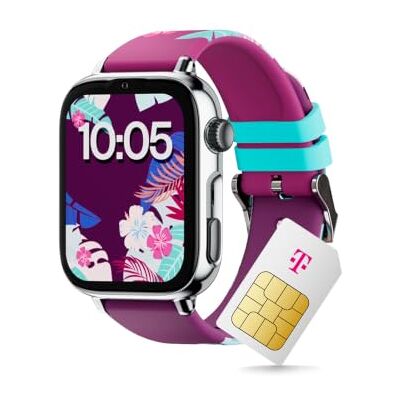 Deutsche Telekom SaveFamily SaveWatch 2 Kinder-Smartwatch – Maui, Silber mit Silikonarmband Deutsche Telekom SaveFamily SaveWatch 2 Kinder-Smartwatch – Maui, Silber mit Silikonarmband