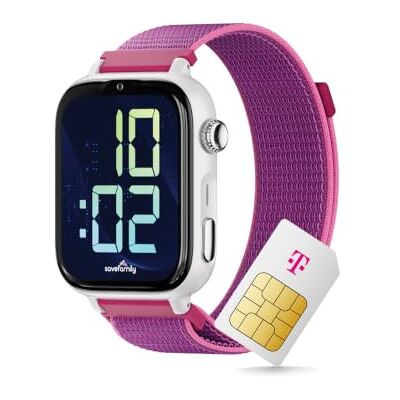 Deutsche Telekom SaveFamily SaveWatch 2 Kinder-Smartwatch – Frambuesa, Weiß mit Textilarmband Deutsche Telekom SaveFamily SaveWatch 2 Kinder-Smartwatch – Frambuesa, Weiß mit Textilarmband