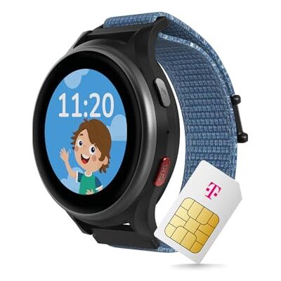 Deutsche Telekom ANIO 6 Smartwatch für Kinder, GPS und Telefonfunktion, Dt. Hersteller, Datenschutz und -Telefonsupport, Lange AKKU-Laufzeit, SOS, Telekom SIM-Karte 30€ Amazon-Gutschein nach Registrierung (blau) Deutsche Telekom ANIO 6 Smartwatch für Kinder, GPS und Telefonfunktion, Dt. Hersteller, Datenschutz und -Telefonsupport, Lange AKKU-Laufzeit, SOS, Telekom SIM-Karte 30€ Amazon-Gutschein nach Registrierung (blau)