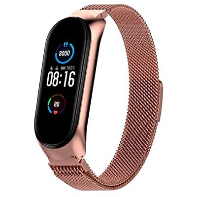 Cool Armband für Xiaomi Mi Band 5 / Mi Band 6 / Amazfit Band 5 Metall Roségold, Einheitsgröße, Metall, 0 Cool Armband für Xiaomi Mi Band 5 / Mi Band 6 / Amazfit Band 5 Metall Roségold, Einheitsgröße, Metall, 0