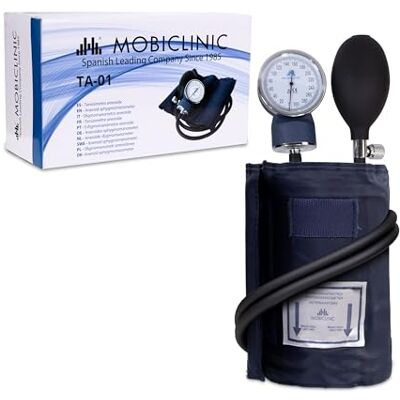 Mobiclinic ®, Blutdruckmessgerät manuell, Blutdruckmessung, Europäische marke, Blutdruckmessgeräte für oberarm, Genauigkeit, Gummipumpe, Leicht, Einfach zu bedienen, Blau Mobiclinic ®, Blutdruckmessgerät manuell, Blutdruckmessung, Europäische marke, Blutdruckmessgeräte für oberarm, Genauigkeit, Gummipumpe, Leicht, Einfach zu bedienen, Blau