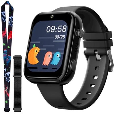 OKYUK Smartwatch Kinder mit Telefon und GPS, 4G Videoanrufe/Voice Chat/SOS/Schulmodus/SMS/Wecker, Kinder Smartwatch mit Schrittzähler Schlafen, Geschenk für Mädchen Junge (T45 Schwarz) OKYUK Smartwatch Kinder mit Telefon und GPS, 4G Videoanrufe/Voice Chat/SOS/Schulmodus/SMS/Wecker, Kinder Smartwatch mit Schrittzähler Schlafen, Geschenk für Mädchen Junge (T45 Schwarz)