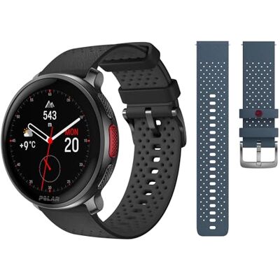 Polar Vantage V3 mit einem zusätzlichen blauen Armband, Sportuhr mit GPS, Herzfrequenz-Messgerät und längere Akkulaufzeit, Sportuhr mit Smartwatch-Funktionen für Männer und Frauen, Offline-Karten Polar Vantage V3 mit einem zusätzlichen blauen Armband, Sportuhr mit GPS, Herzfrequenz-Messgerät und längere Akkulaufzeit, Sportuhr mit Smartwatch-Funktionen für Männer und Frauen, Offline-Karten