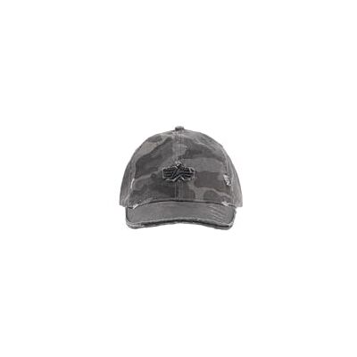Alpha Herren Distressed Logo Camo Kappe, Black Camo, One Size Alpha Herren Distressed Logo Camo Kappe, Black Camo, One Size