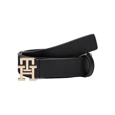Tommy Hilfiger Damen Gürtel Logo 2,5 cm Ledergürtel, Schwarz (Black), 85 cm Tommy Hilfiger Damen Gürtel Logo 2,5 cm Ledergürtel, Schwarz (Black), 85 cm