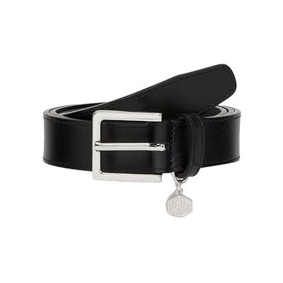 KARL LAGERFELD JEANS Damen Logo Charm Belt Black 65 KARL LAGERFELD JEANS Damen Logo Charm Belt Black 65