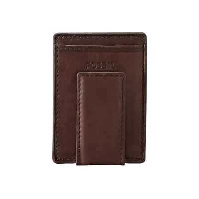 Fossil Herren Ingram Braun Leder Kartenetui Brieftasche, ML3235200 Fossil Herren Ingram Braun Leder Kartenetui Brieftasche, ML3235200