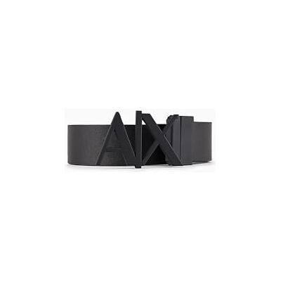 Armani Exchange Herren Everyday Logo Belt Gürtel, Black/Monmist, 28 Armani Exchange Herren Everyday Logo Belt Gürtel, Black/Monmist, 28