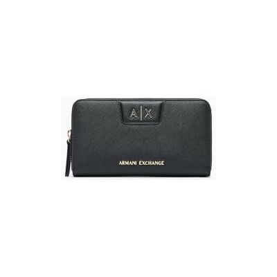 Armani Exchange A X Women's Amelie, Gold Logo, Black, Travel Accessory- Travel Wallet medium Size Armani Exchange A X Women's Amelie, Gold Logo, Black, Travel Accessory- Travel Wallet medium Size