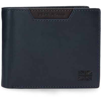 Pepe Jeans Indiana Horizontale Geldbörse mit Geldbörse, blau, 12,5 x 9,5 x 1 cm, Leder von Joumma Bags Pepe Jeans Indiana Horizontale Geldbörse mit Geldbörse, blau, 12,5 x 9,5 x 1 cm, Leder von Joumma Bags