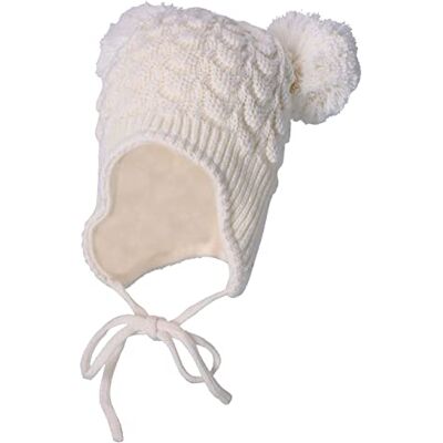 Sterntaler Baby Mädchen Mütze Baby Bommelmütze Struktur Mütze Mütze Baby, Kappe Kinder aus Baumwolle mit Bindeband beige, 39 Sterntaler Baby Mädchen Mütze Baby Bommelmütze Struktur Mütze Mütze Baby, Kappe Kinder aus Baumwolle mit Bindeband beige, 39