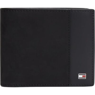 Tommy Hilfiger Men Th Soho Cc Flap and Coin AM0AM14503 Bifold Wallet, Black, One Size Tommy Hilfiger Men Th Soho Cc Flap and Coin AM0AM14503 Bifold Wallet, Black, One Size