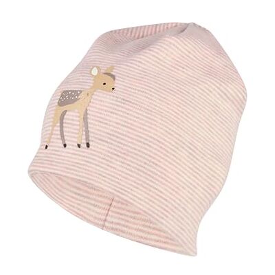 Sterntaler Beanie Rehkitz – Baby Mütze für Mädchen aus weichem Mischgewebe in Melange-Optik – Bequeme Jersey Mütze mit Rehkitz-Print Übergangsmütze – puderrosa meliert, Größe 53 Sterntaler Beanie Rehkitz – Baby Mütze für Mädchen aus weichem Mischgewebe in Melange-Optik – Bequeme Jersey Mütze mit Rehkitz-Print Übergangsmütze – puderrosa meliert, Größe 53