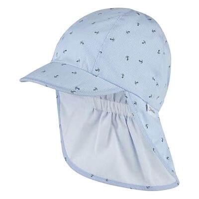 Sterntaler Schirmmütze Nackenschutz Anker – Leichte Kindermütze aus Baumwolle mit Anker-Print, Gummizug, Innenfutter und UV-Schutz 30 – Himmelblau, Größe 51 Sterntaler Schirmmütze Nackenschutz Anker – Leichte Kindermütze aus Baumwolle mit Anker-Print, Gummizug, Innenfutter und UV-Schutz 30 – Himmelblau, Größe 51