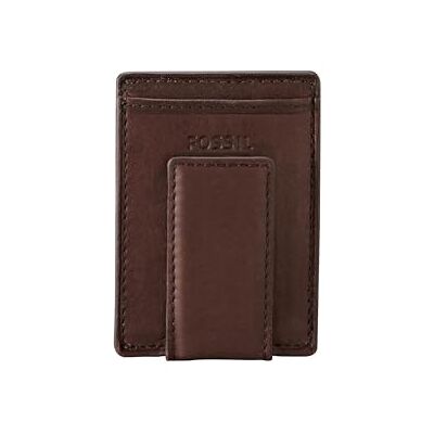 Fossil Herren Leder Minimalistisch Magnetisch Kartenetui mit Geldklammer Fronttasche Brieftasche für Männer, Ingram Brown, Einheitsgröße Fossil Herren Leder Minimalistisch Magnetisch Kartenetui mit Geldklammer Fronttasche Brieftasche für Männer, Ingram Brown, Einheitsgröße
