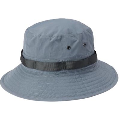 Amazon Herren Outdoor-Sonnenhut mit Breiter Krempe aus Gewaschenem Nylon, Grau, L-XL Amazon Herren Outdoor-Sonnenhut mit Breiter Krempe aus Gewaschenem Nylon, Grau, L-XL