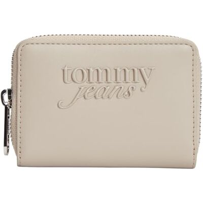 Tommy Jeans Damen Geldbörse Must Small mit Branding, Beige (Stone), Einheitsgröße Tommy Jeans Damen Geldbörse Must Small mit Branding, Beige (Stone), Einheitsgröße