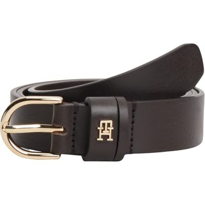 Tommy Hilfiger Damen Gürtel Essential Effortless 2,5 cm Ledergürtel, Braun (Fondant Brown), 85 cm Tommy Hilfiger Damen Gürtel Essential Effortless 2,5 cm Ledergürtel, Braun (Fondant Brown), 85 cm