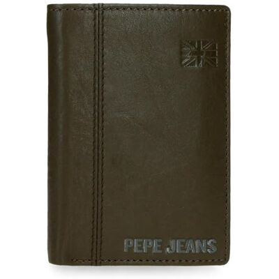 Pepe Jeans Cortland Vertikale Geldbörse mit Geldbörse, Grün, 8,5 x 11,5 x 1 cm, Leder von Joumma Bags Pepe Jeans Cortland Vertikale Geldbörse mit Geldbörse, Grün, 8,5 x 11,5 x 1 cm, Leder von Joumma Bags