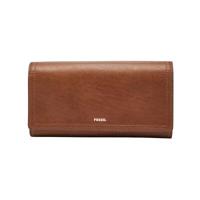 Fossil Damen Logan Flap Wallet Klapp-Clutch, Braun Fossil Damen Logan Flap Wallet Klapp-Clutch, Braun