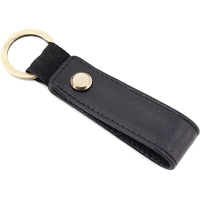 Roberto Romano 48206 Schlüsselanhänger, Schlüssel-Organizer aus Leder, Anhänger für Schlüsselbund, Keychain mit Schlüsselring und Metall Applikation, für Damen und Herren, Schwarz/Bronze Roberto Romano 48206 Schlüsselanhänger, Schlüssel-Organizer aus Leder, Anhänger für Schlüsselbund, Keychain mit Schlüsselring und Metall Applikation, für Damen und Herren, Schwarz/Bronze