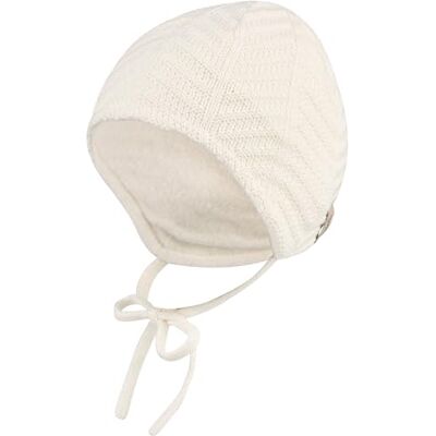 Sterntaler GOTS Strickmütze aus Bio-Baumwolle mit Ohrenklappen und Bindebändern, gefüttert mit Bio-Baumwollfleece – Mädchen – warm und weich – Mütze für Baby und Kinder, Ecru, Größe 47 Sterntaler GOTS Strickmütze aus Bio-Baumwolle mit Ohrenklappen und Bindebändern, gefüttert mit Bio-Baumwollfleece – Mädchen – warm und weich – Mütze für Baby und Kinder, Ecru, Größe 47
