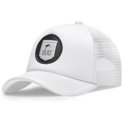 Oblack Jungen Trucker Cap Classic Kids Baseballkappe, Total White, Einheitsgröße Oblack Jungen Trucker Cap Classic Kids Baseballkappe, Total White, Einheitsgröße