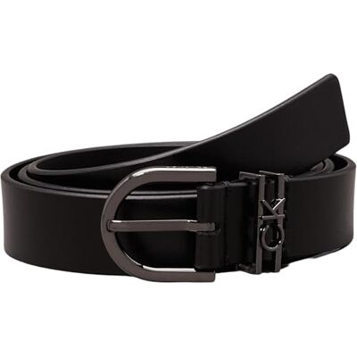 Calvin Damen Gürtel Loop Round Buckle Belt aus Leder, Schwarz (Ck Black), 65 cm Calvin Damen Gürtel Loop Round Buckle Belt aus Leder, Schwarz (Ck Black), 65 cm