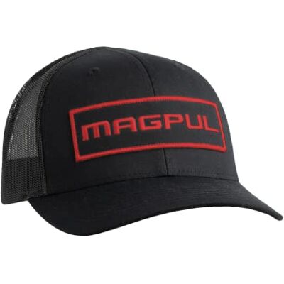 Magpul Unisex Trucker-mütze, Schnappverschluss, Einheitsgröße Baseballkappe, Wordmark Patch schwarz/rot Magpul Unisex Trucker-mütze, Schnappverschluss, Einheitsgröße Baseballkappe, Wordmark Patch schwarz/rot