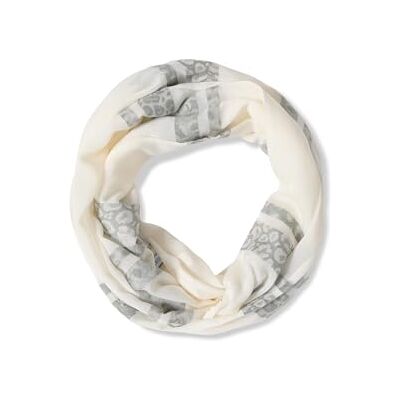 Cecil Loop Schal mit Leo-Streifen vanilla white A Cecil Loop Schal mit Leo-Streifen vanilla white A