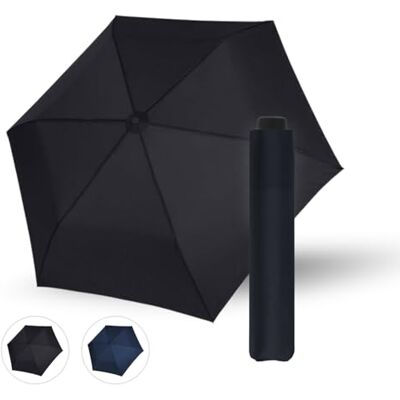 Doppler Regenschirm Zero Large in simply black I Ultra leichter Minischirm I Handöffner Taschenschirm I mit Schirmtasche I kompakt & leicht I Taschenregenschirm sturmfest Doppler Regenschirm Zero Large in simply black I Ultra leichter Minischirm I Handöffner Taschenschirm I mit Schirmtasche I kompakt & leicht I Taschenregenschirm sturmfest