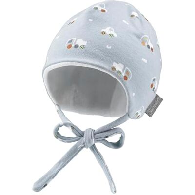Sterntaler Beanie Bedruckt mit Autos Jungen Baby und Kinder Mütze aus warmem Sweat-Stoff hellblau, 55 Sterntaler Beanie Bedruckt mit Autos Jungen Baby und Kinder Mütze aus warmem Sweat-Stoff hellblau, 55
