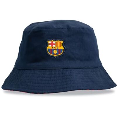 Hy-Pro Officially Licensed Barcelona Wendbarer Fischerhut 60cm Unisex Bucket Hat für Sport & Freizeit Marineblau & Rot Gemusterter Fischerhut Damen & Herren mit Vereinswappen Hy-Pro Officially Licensed Barcelona Wendbarer Fischerhut 60cm Unisex Bucket Hat für Sport & Freizeit Marineblau & Rot Gemusterter Fischerhut Damen & Herren mit Vereinswappen