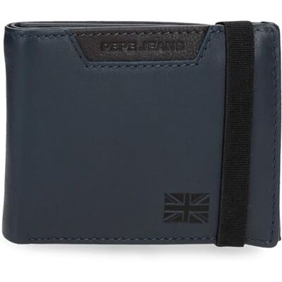Pepe Jeans Indiana Wallet mit Gummiband Blau 11,5x8,5x1 cm Leder von Joumma Bags Pepe Jeans Indiana Wallet mit Gummiband Blau 11,5x8,5x1 cm Leder von Joumma Bags