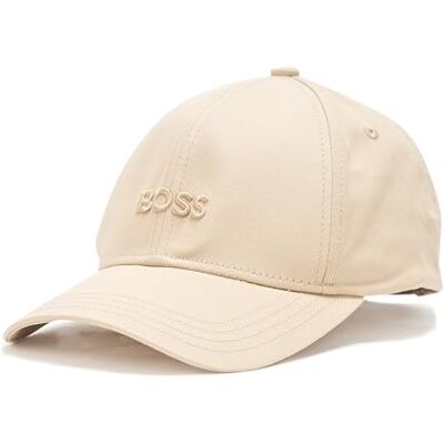 Boss Herren-Kappe mit auffälligem Logo in der Mitte, Dessert Beige, Einheitsgröße-Small Boss Herren-Kappe mit auffälligem Logo in der Mitte, Dessert Beige, Einheitsgröße-Small