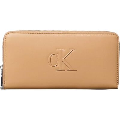 Calvin Damen Geldbörse Bold Long Zip Around mit Logo, Braun (Tannin), Einheitsgröße Calvin Damen Geldbörse Bold Long Zip Around mit Logo, Braun (Tannin), Einheitsgröße