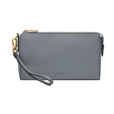 Fossil Damen Blau Leder Handgelenktasche, SLG1619450 Fossil Damen Blau Leder Handgelenktasche, SLG1619450