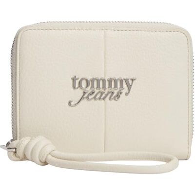 Tommy Jeans Damen Geldbörse Bold mit Handschlaufe, Elfenbein (Newsprint), Einheitsgröße Tommy Jeans Damen Geldbörse Bold mit Handschlaufe, Elfenbein (Newsprint), Einheitsgröße