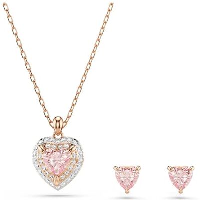 Swarovski One Set, Herzschliff, Pavé, Herz, Rosa, Metallmix Swarovski One Set, Herzschliff, Pavé, Herz, Rosa, Metallmix