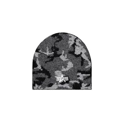 Alpha Unisex Cone Camo Beanie, Black Camo, One Size Alpha Unisex Cone Camo Beanie, Black Camo, One Size