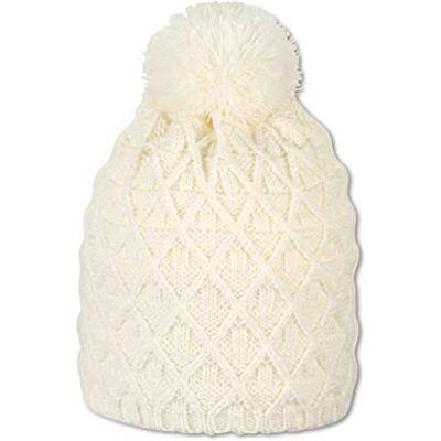 Sterntaler Baby Mädchen Mütze Baby Bommelstrickmütze Raute, beige, 51 Sterntaler Baby Mädchen Mütze Baby Bommelstrickmütze Raute, beige, 51