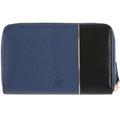 DRAEGER PARIS 1886 Damen, Marineblau und Schwarz Geldbörse, Royalblue DRAEGER PARIS 1886 Damen, Marineblau und Schwarz Geldbörse, Royalblue