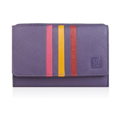 Słoń Torbalski Damenbrieftasche aus Leder, Geldbörse aus echtem Leder, geräumige Geldbörse, lila, Mauvedives Słoń Torbalski Damenbrieftasche aus Leder, Geldbörse aus echtem Leder, geräumige Geldbörse, lila, Mauvedives