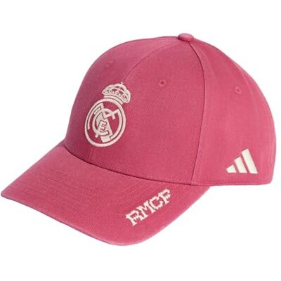 Adidas Unisex Real Madrid Hat, wild pink/Ivory, XXS-XS Adidas Unisex Real Madrid Hat, wild pink/Ivory, XXS-XS